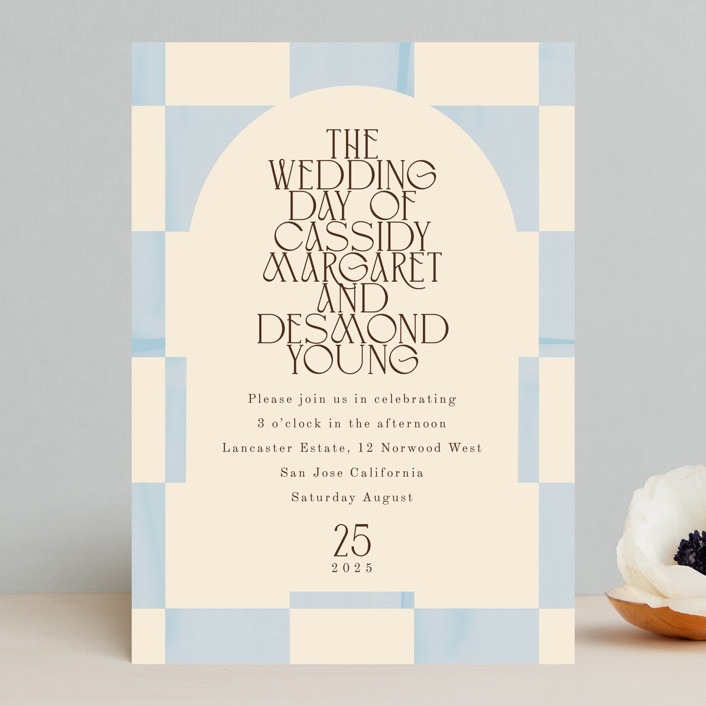 Checker Wash Modern Wedding Invitation alternative wedding ideas from Offbeat Wed (formerly Offbeat Bride)