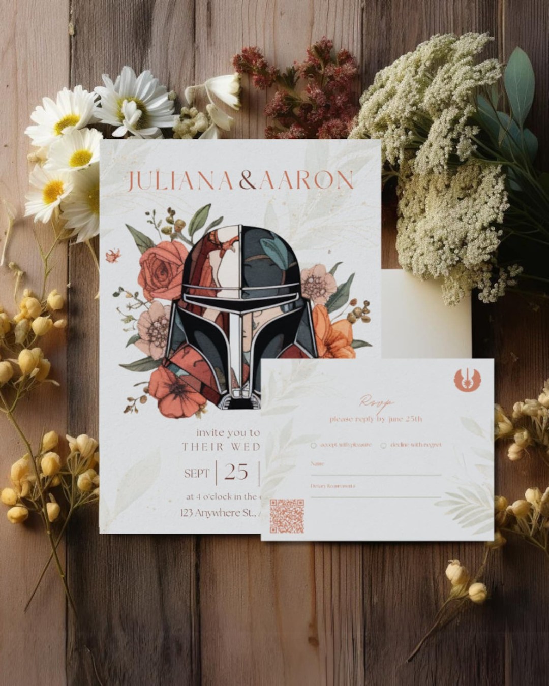 Star Wars Wedding Invitation alternative wedding ideas from Offbeat Wed (formerly Offbeat Bride)