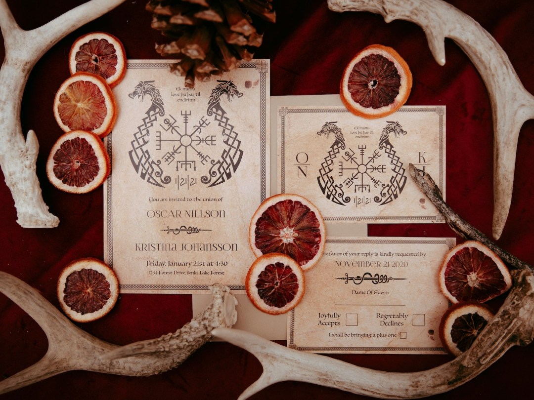 Viking Save The Date alternative wedding ideas from Offbeat Wed (formerly Offbeat Bride)