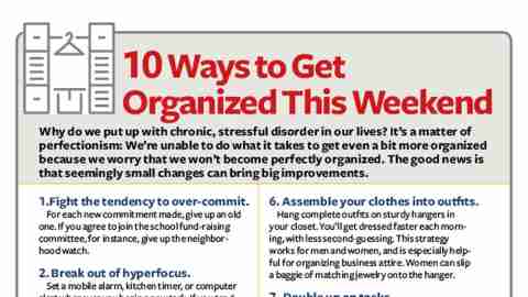 10 Ways to Get Organized This Weekend