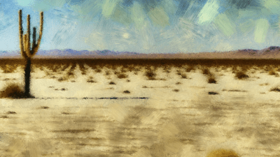 Desert landscape portraying lack of ADHD care