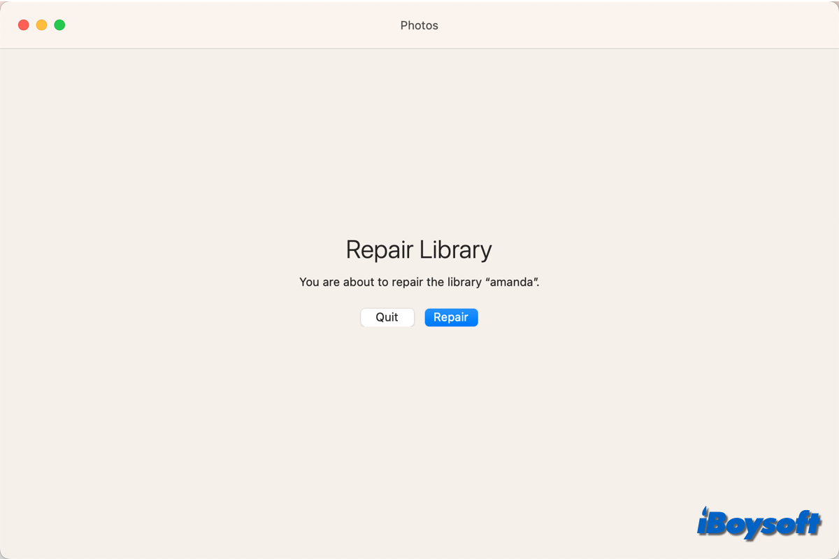 photos repair library tool