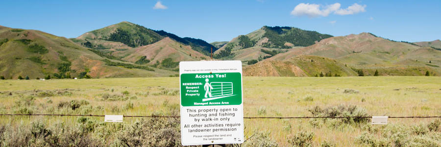 AccessYes! signage on property fence.