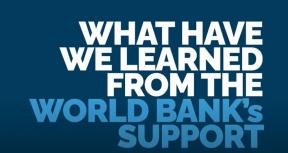 text that reads: What have we learned from the world bank's support?