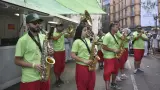 Concentración de charangas en la plaza de Navarra