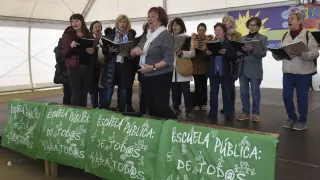 Celebración de la fiesta en apoyo a la Escuela Pública de este año, en imagen de archivo.