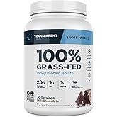 Transparent Labs Grass-Fed Whey Protein Isolate - Natural Flavor, Gluten Free Whey Protein Powder w/ 28g of protein per Servi