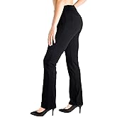 Yogipace,Belt Loops,Women's Petite/Regular/Tall Straight Leg Yoga Dress Pants