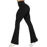 Sunzel Womens Flare Leggings with Tummy Control Crossover Waist and Wide Leg