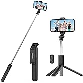 SelfieShow Selfie Stick, Extendable Selfie Stick Tripod with Wireless Remote and Tripod Stand, Portable, Lightweight, Compati