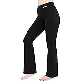 Nirlon Women's Black Bootcut Yoga Pants - Soft, Breathable Flare Pants for Yoga & Workout (Regular, S)