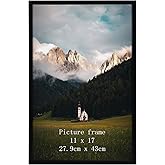 Giftgarden 11x17 Picture Frame Black, 11 by 17 Thin Poster Photo Frame for Wall Display, Single