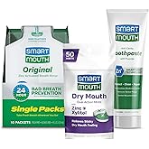 SmartMouth Package with Original Activated Mouthwash - 16 Fl Oz, Fresh Mint & Dry Mouth Dual-Action Mints - 50 Count, Mellow 