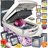 Mueller Pro-Series 10-in-1, 8 Blade Vegetable Chopper, Onion Mincer, Cutter, Dicer, Egg Slicer with Container, French Fry Cut