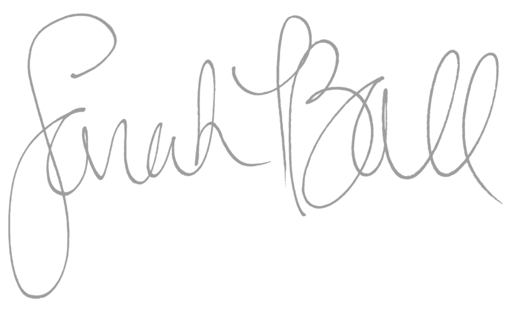 Signature of Editor in Chief, Sarah Ball