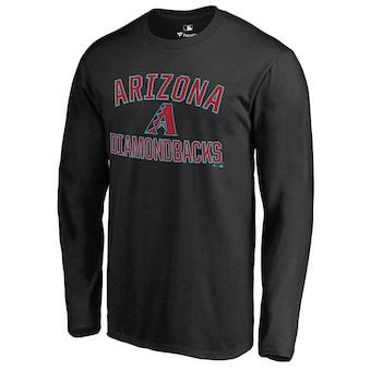 Men's Arizona Diamondbacks Black Victory Arch Long Sleeve T-Shirt