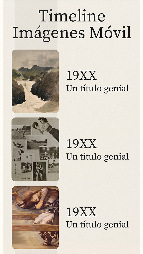 Interactive Timeline imágenes móvil template