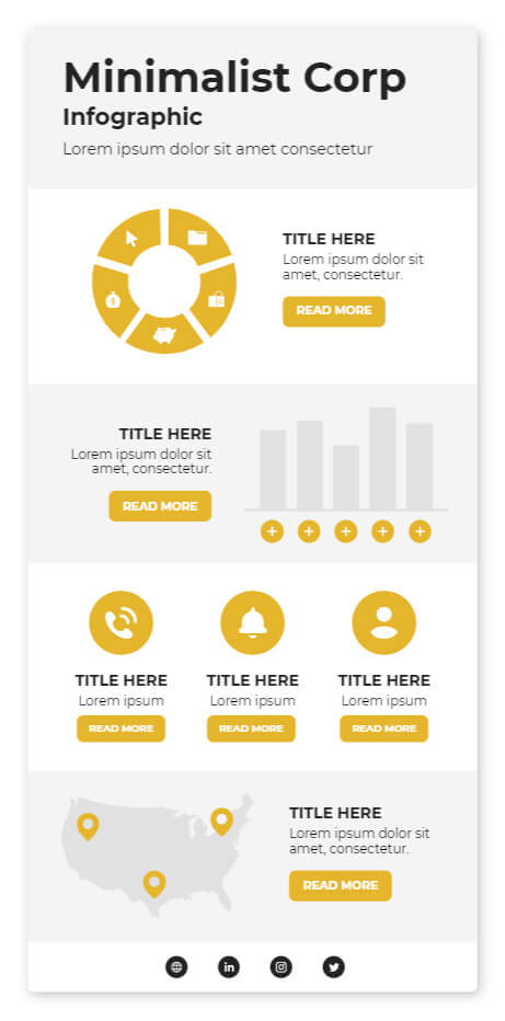 Infografia Minimalista Corporativa