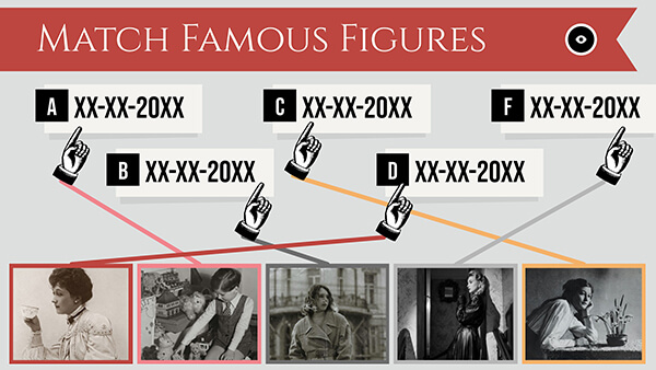 Interactive Match Famous Figures template