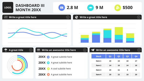 Interactive Dashboard 3 template