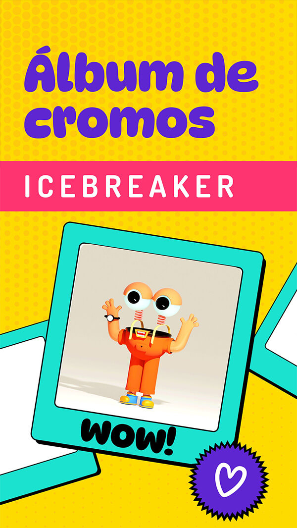 Interactive Icebreaker Álbum de Cromos Móvil template