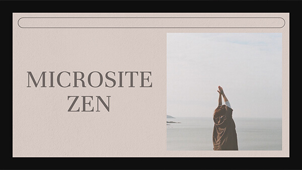 Interactive Microsite Zen template