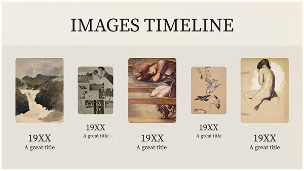 Interactive Images Timeline template