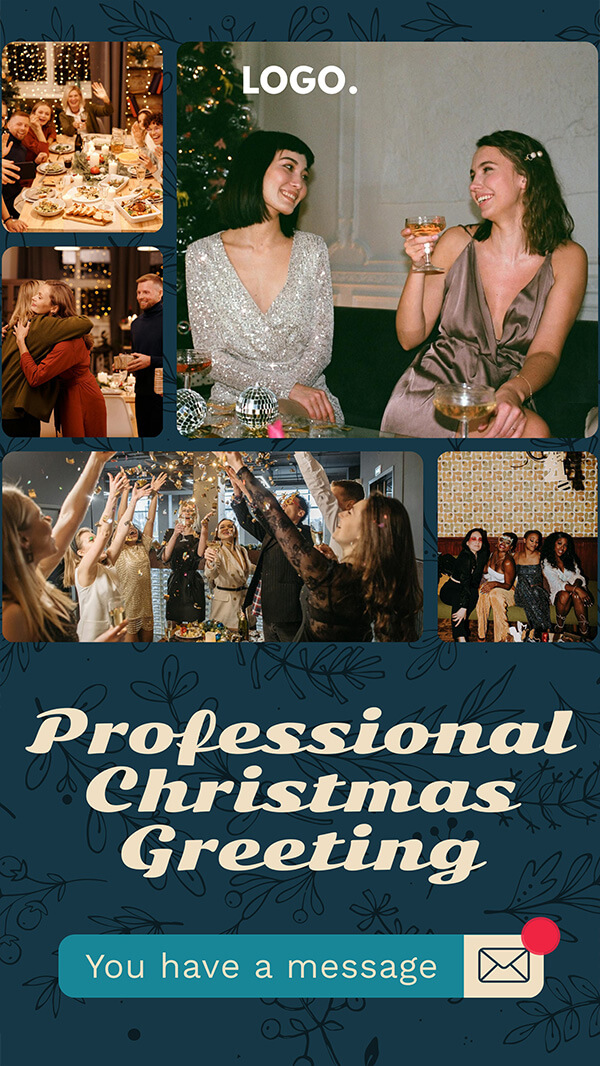 Interactive Professional Christmas Greeting template