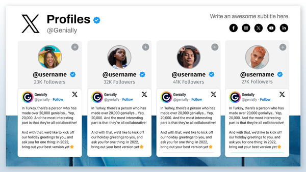 Interactive X Profiles Showcase template