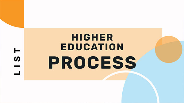 Interactive Higher Education Process List template