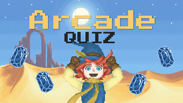 Quiz fliperama pixel