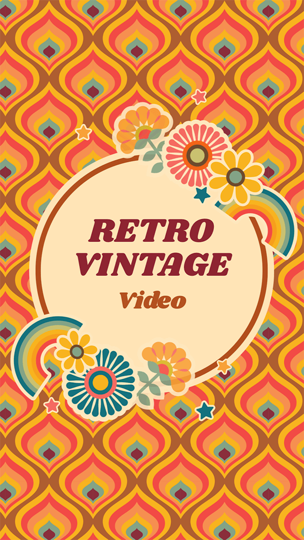 Vídeo retro vintage mobile