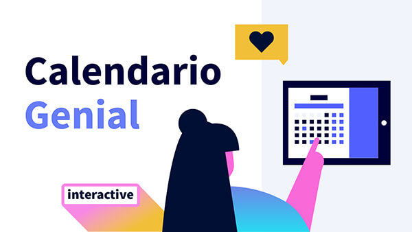 Interactive Calendario Genial 2025 template