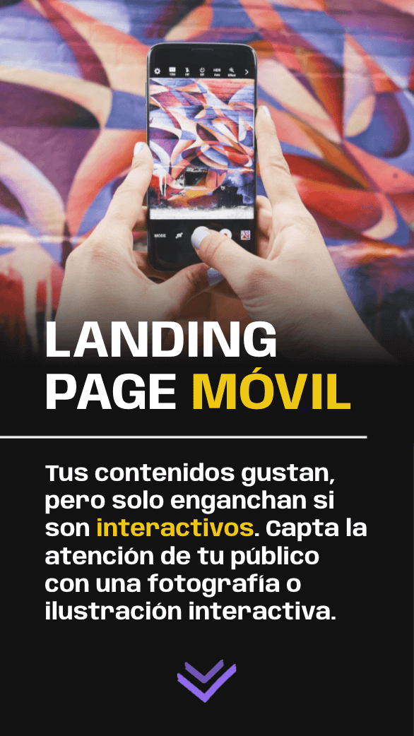 Interactive Landing Page Móvil template