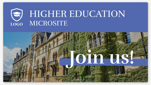 Higher Education Microsite