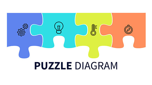 Interactive Puzzle-Diagramm template