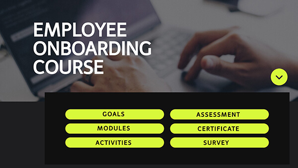 Interactive Employee Onboarding Course template