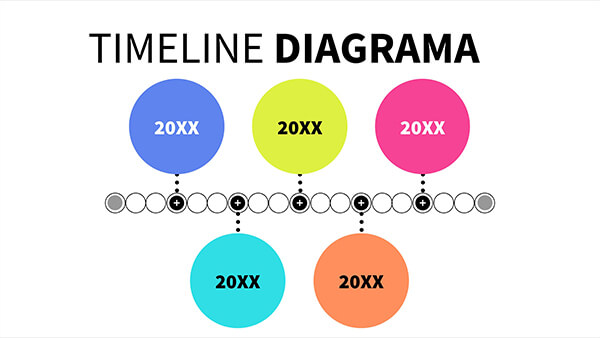 Interactive Timeline Diagrama 4 template