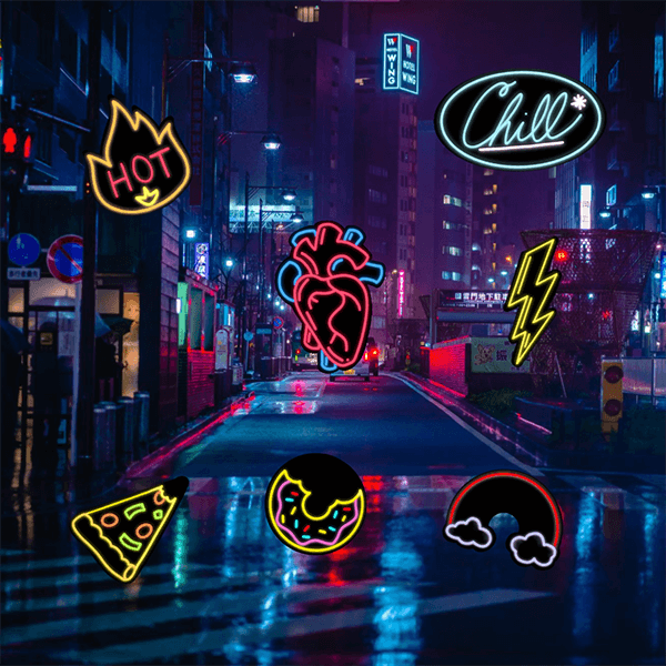 Imagem cidade de neon