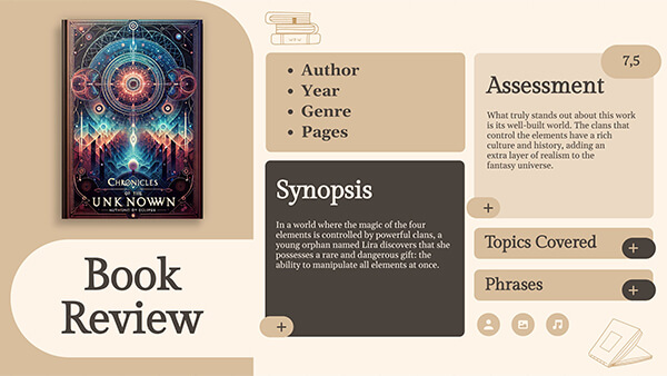 Interactive Book Review template