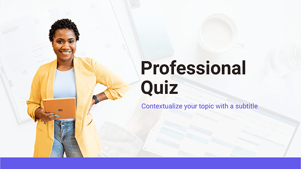 Professioneller Quiztest