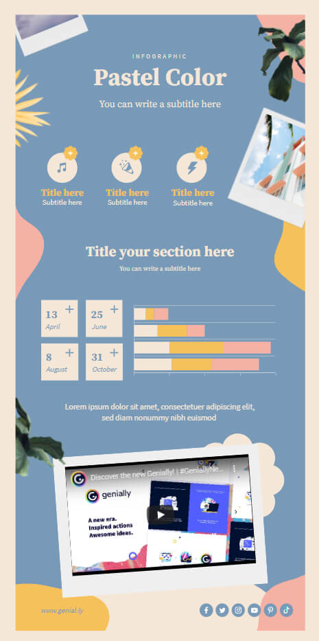 Infografia Cores Pastel