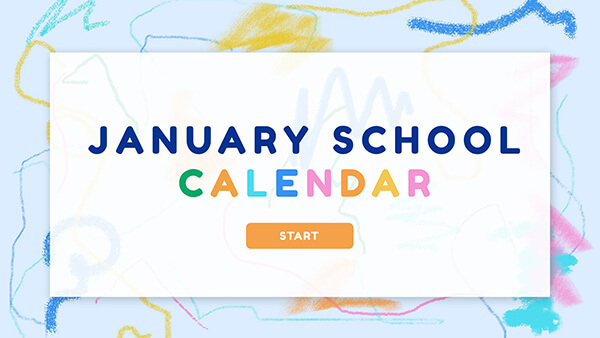 January School Calendar 