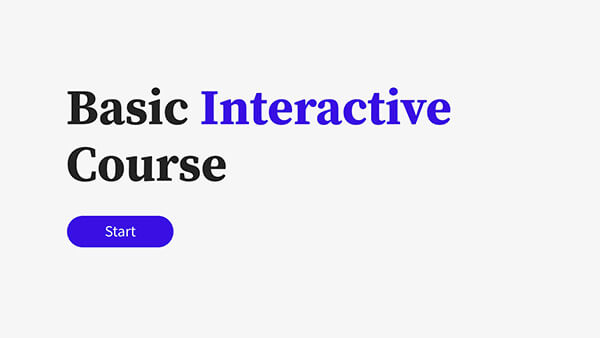 Interactive Basic Interactive Course template