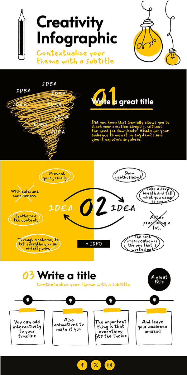 Interactive Creativity Infographic template