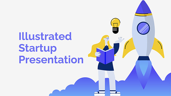 Interactive Illustrated Startup Presentation template