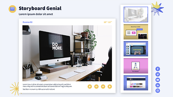 Interactive Guía Storyboard Genial template