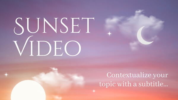 Interactive Sonnenuntergang video template