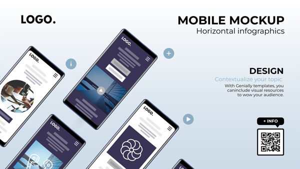 Infográfico mockup mobile