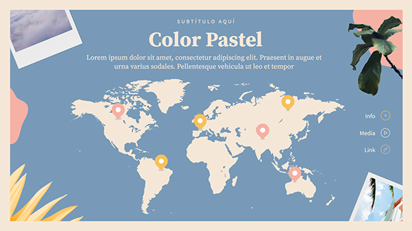 Interactive Mapa Color Pastel template